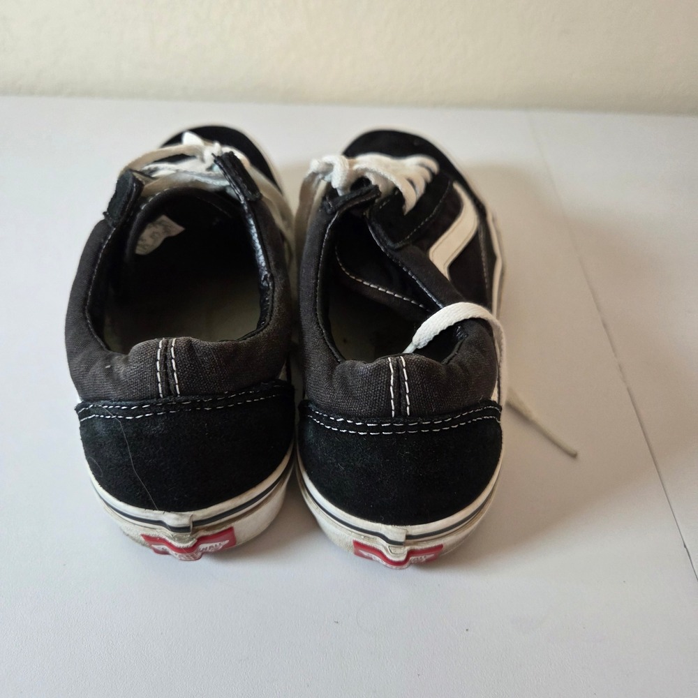 Vans Old Skool Black White Suede Low Top Skate Shoes Sneakers US Men 5.5 Women 7 - Picture 3 of 7